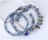 Stone and Bead Multi Layer Bracelet Sets