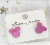 Glitter Minnie Earrings