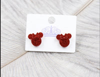 Glitter Minnie Earrings