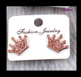 Glitter Crown Earrings