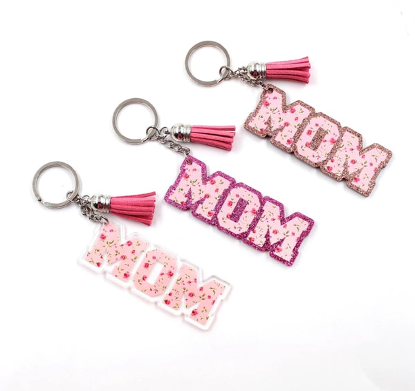 Floral Mom Keychains