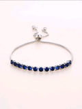 Sapphire Blue Silver Bracelet