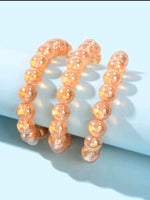 Champagne Glass Bead Bracelet Set