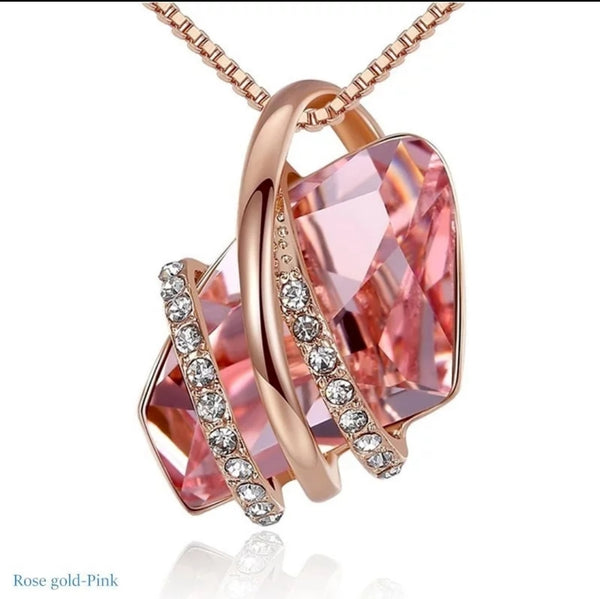 Rose Gold Gem Necklace