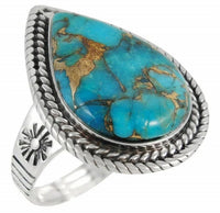 Antique Silver Turquoise Ring