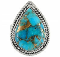 Antique Silver Turquoise Ring