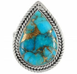 Antique Silver Turquoise Ring