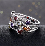 Multi Color Zircon Ring