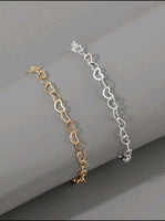 Dainty Heart Link Bracelet