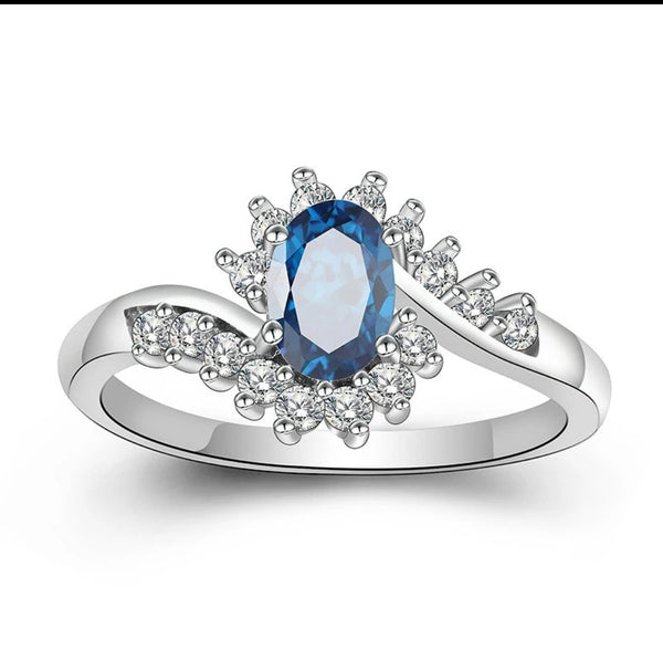 Sapphire Silver Ring