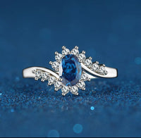 Sapphire Silver Ring