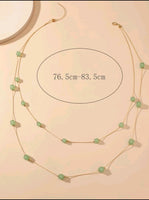 Green Acrylic Layered Necklace