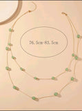 Green Acrylic Layered Necklace