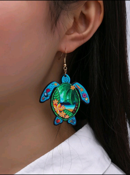 Turtle Ocean Earrings