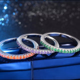 Color Gem Band Rings