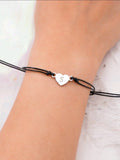 Letter Heart Adjustable Bracelet