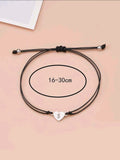 Letter Heart Adjustable Bracelet