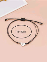 Letter Heart Adjustable Bracelet