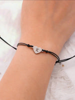 Letter Heart Adjustable Bracelet