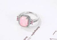 S925 Pink Opal Ring