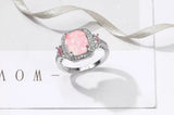 S925 Pink Opal Ring