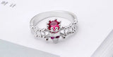 S925 Pink Skull Crown Ring