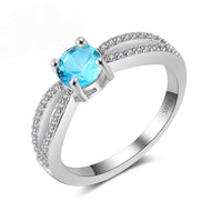 S925 Color Crystal Ring