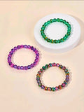 3pc Graphic Bead Bracelets