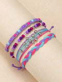 4pc Purples Bracelet Set