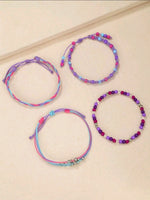 4pc Purples Bracelet Set