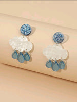 Acrylic Rain Cloud Earrings