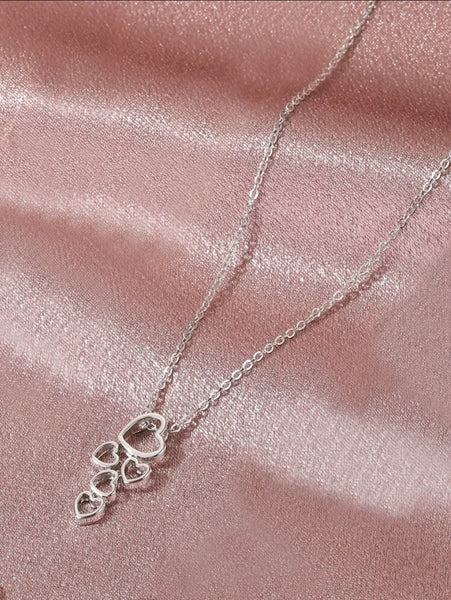 Hearts Silver Necklace