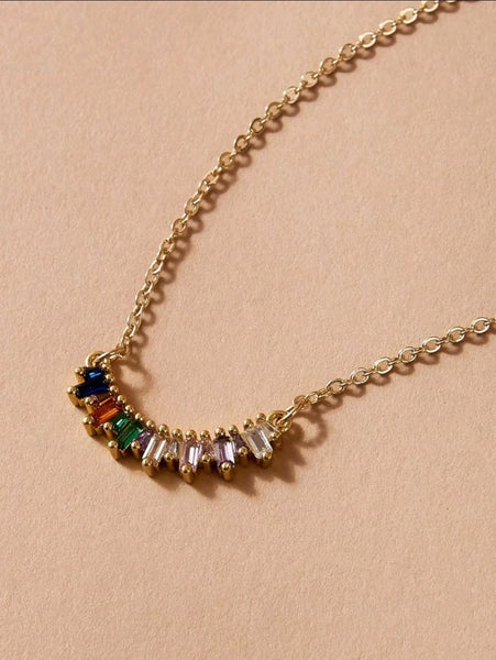 Multi Color Gold Necklace