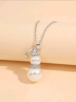 Pearl Snowman Necklace