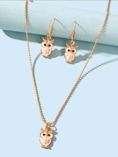 Owl Necklace Set