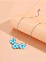 Blue Flowers Necklace