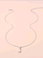 J Initial Silver Necklace