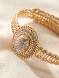 Rhinestone Decor Gold Bracelet