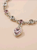 Pink Heart Charm Bracelet