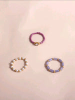 3 pc Stretchy Bead Rings