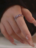 Purple Zircon Ring