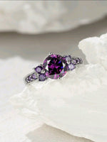 Purple Cubic Zirconia Ring