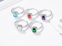 S925 Color Stone Ring