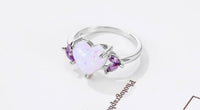 S925 Opal Heart Ring