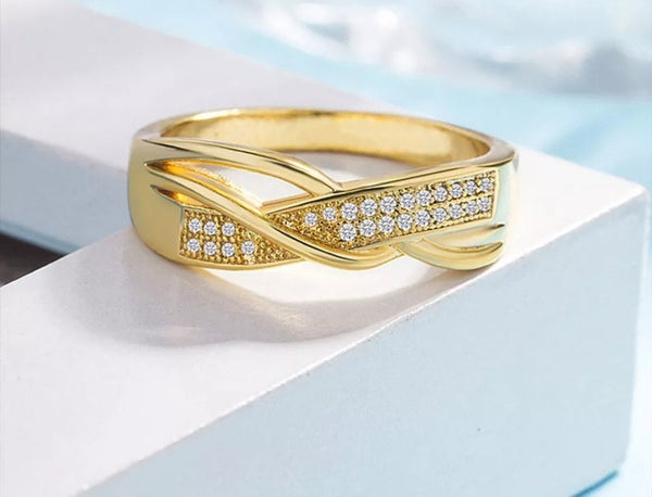 Gold Rhinestone Ring