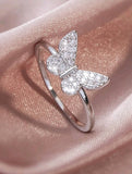 Cubic Zirconia Butterfly Ring