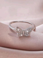 Cubic Zirconia Butterfly Ring