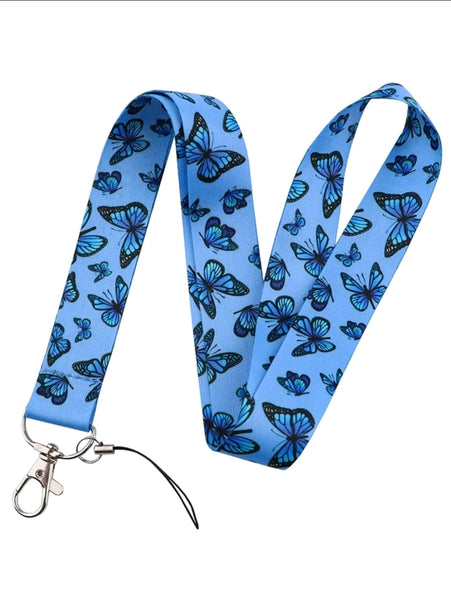 Blue Butterfly Lanyard