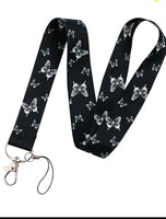 Black & White Butterfly Lanyard