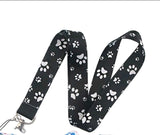 Black&White Paw Print Lanyard